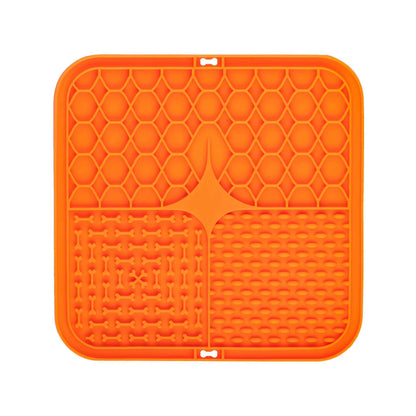 Dog Lick Mat Silicone Slow Feeder Mat with Suction Cups for Bathing Grooming Distraction Anxiety Relief Pet Feeding Supplies