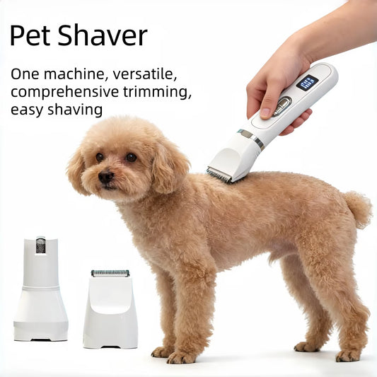4 in 1 Electric Pet Grooming Kit Dog Cat Hair Clipper Low Noise Rechargeable Pet Hair Trimmer Nail Grinder