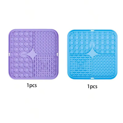 Dog Lick Mat Silicone Slow Feeder Mat with Suction Cups for Bathing Grooming Distraction Anxiety Relief Pet Feeding Supplies