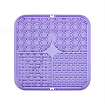 Dog Lick Mat Silicone Slow Feeder Mat with Suction Cups for Bathing Grooming Distraction Anxiety Relief Pet Feeding Supplies